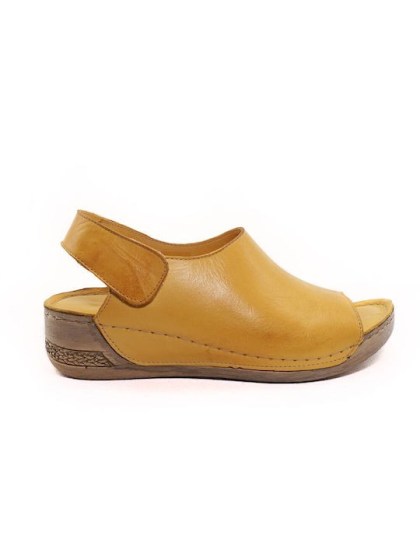 Safe Step 92201 Δερμάτινα Γυναικεία Ανατομικά Πέδιλα Camel 